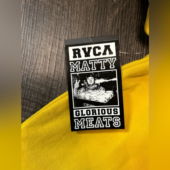RVCA Matty Hoodie Large Gold Glorious Meats - Picture 2 of 5